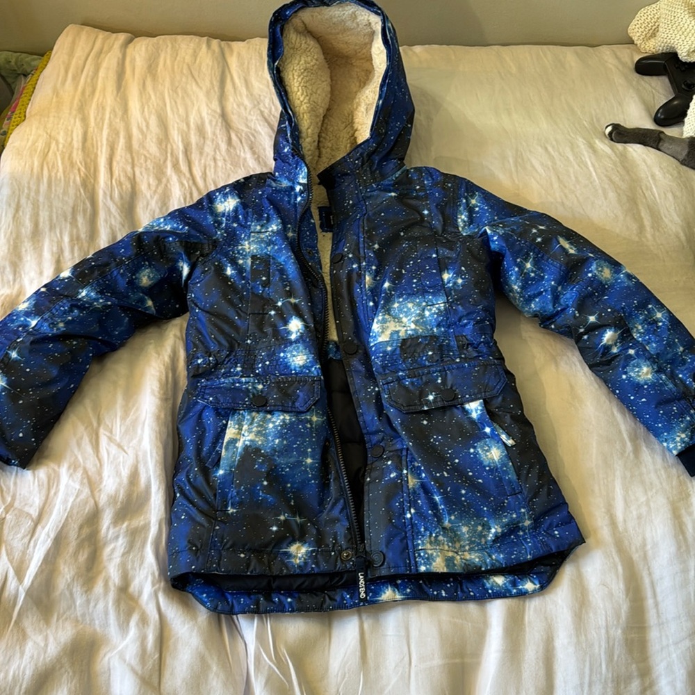 Lands End kids size 8 Expedition Waterproof Winter Down Jacket